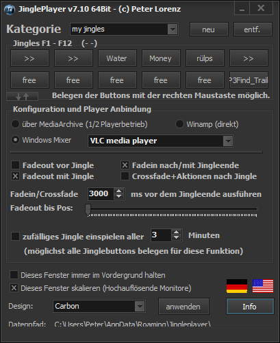 Jingleplayer screenshot